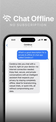 Cerebrux: Local AI Chat iPhone screenshot