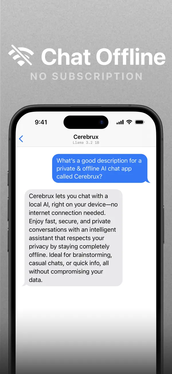 Screenshot #2 pour Cerebrux: Local AI Chat