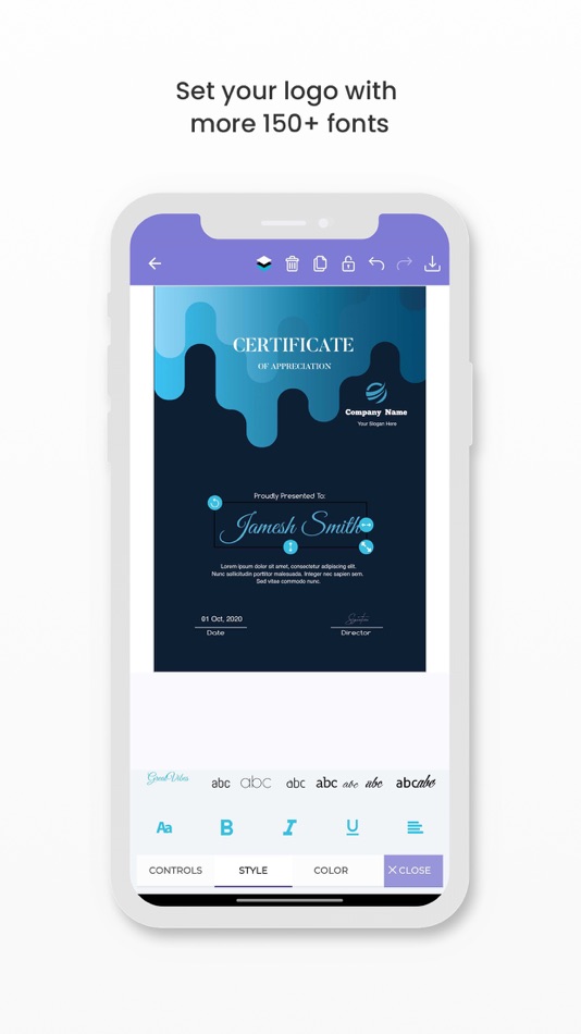 #6. Certificate Maker:Creator (iOS) 由: Krunalsingh shaktawat