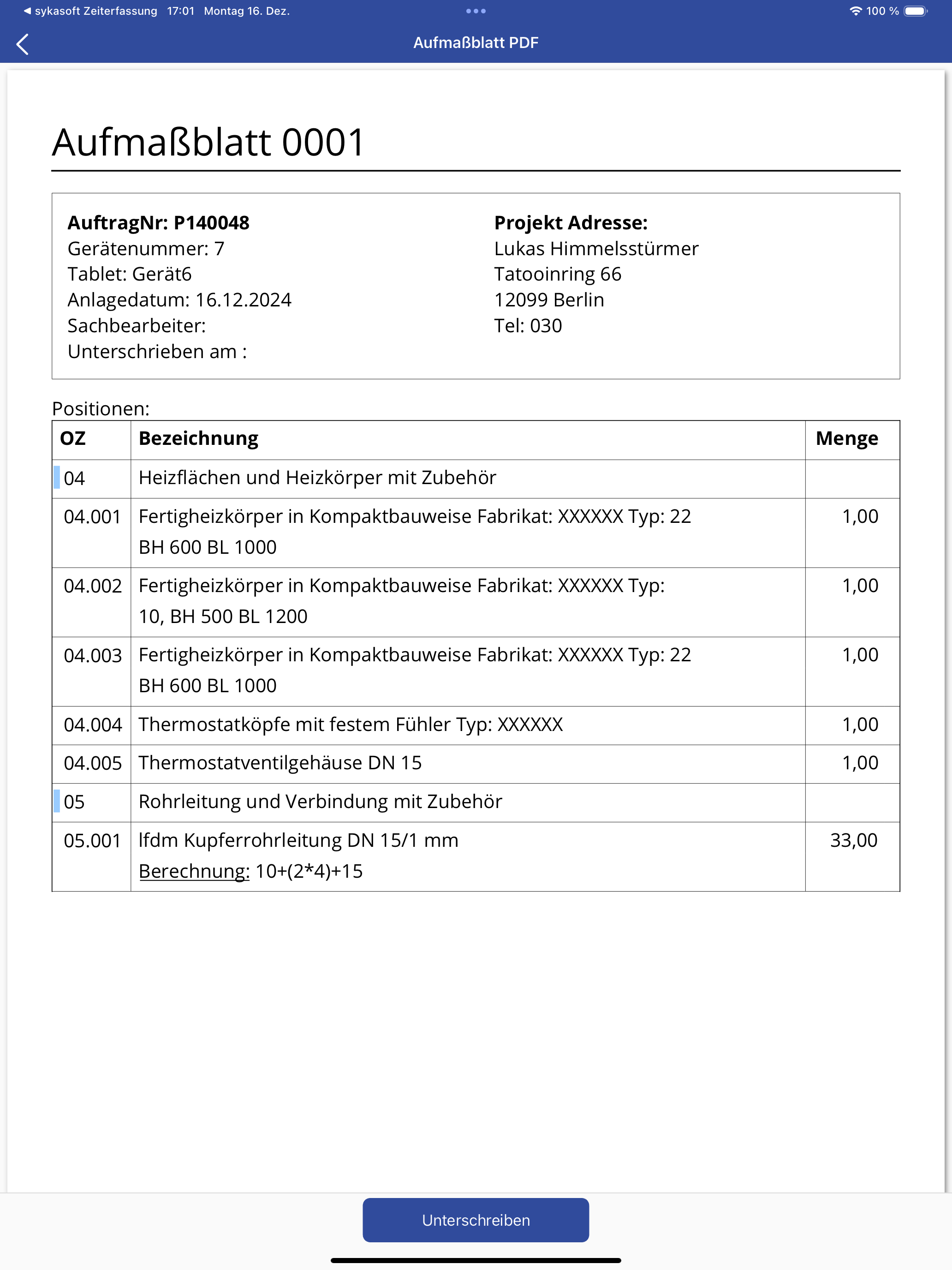 sykasoft Aufmaß screenshot 5