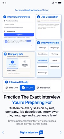 Digital Interview AI iPhone screenshot