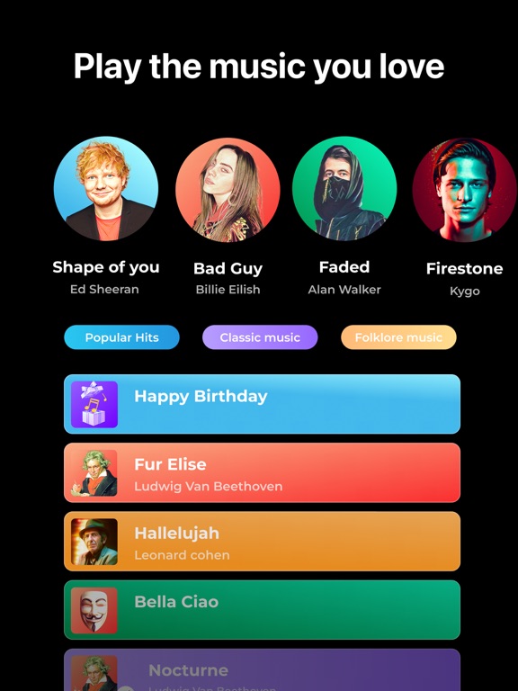 Piano - Keyboard Lesson & Game iPad screenshot 2 - Music app