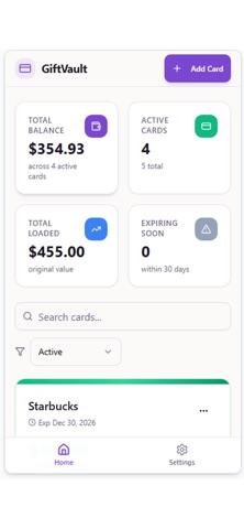 Gift Card Vault Screenshot 1 of 4