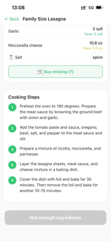 Kitchery - Recipe & Fridge screenshot