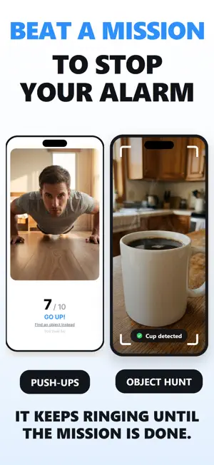 PushWake, Mission Alarm Clock screenshot 2