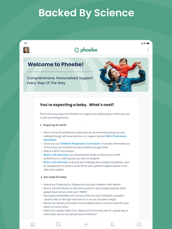 Phoebe Support iPad screenshot 1 - Social Networking app