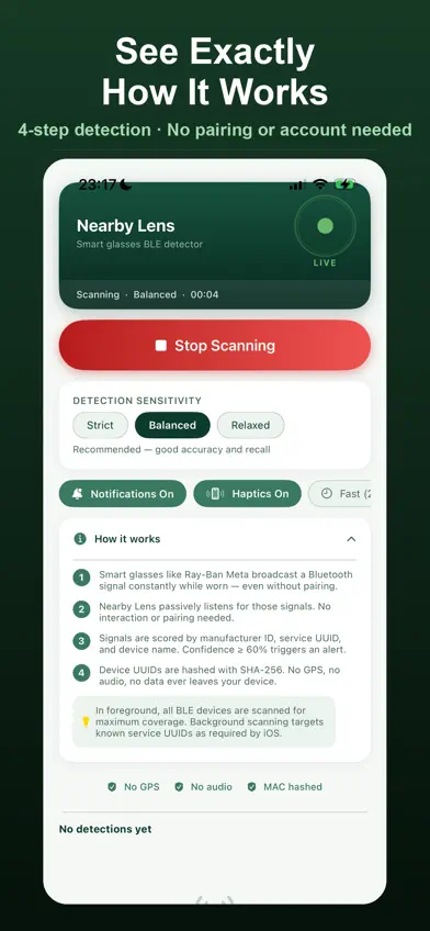 Nearby Lens: Glasses Detector screenshot 3