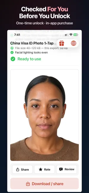 China Visa ID Photo 1-Tap screenshot 3