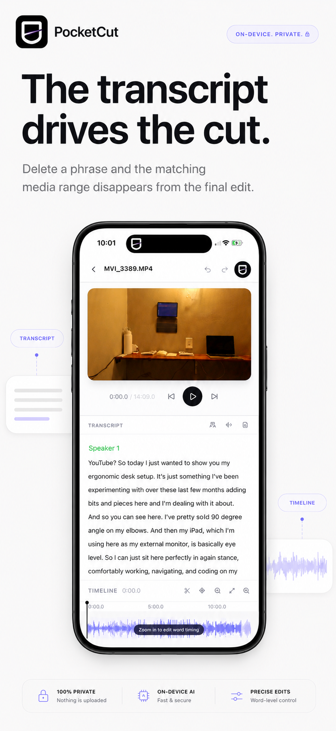 PocketCut: Text Video Editor screenshot 3