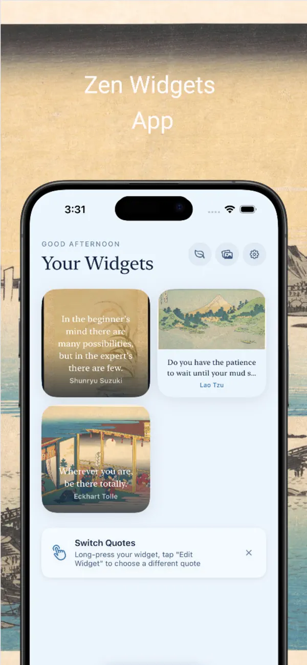 #1. Zen Widgets (iOS) Oleh: Stephen Chien