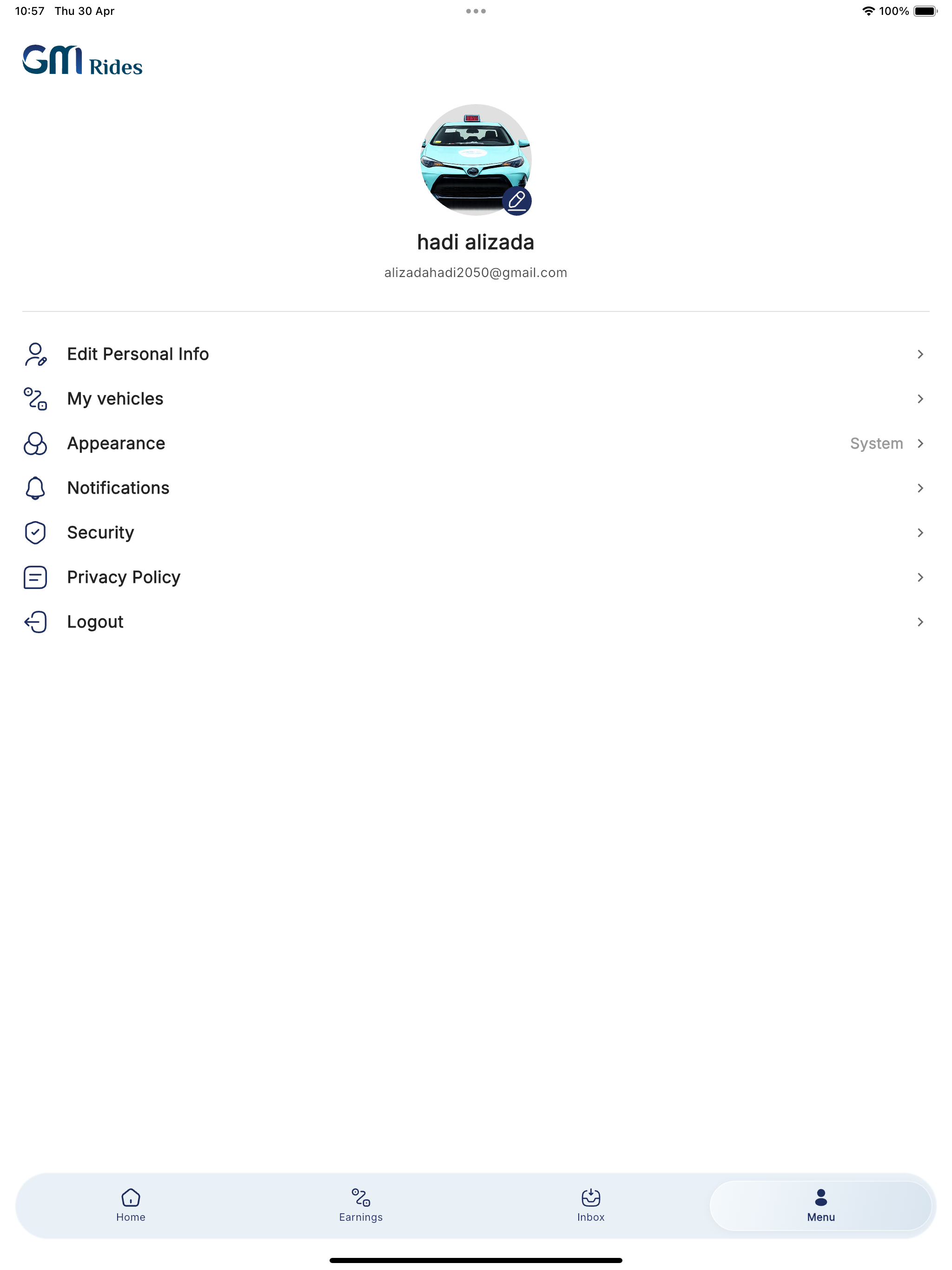 GM Rides Driver