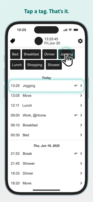 TagTimes – One Tap Time Log screenshot 2