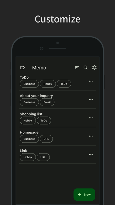 Memo: copy & share templates Screenshot
