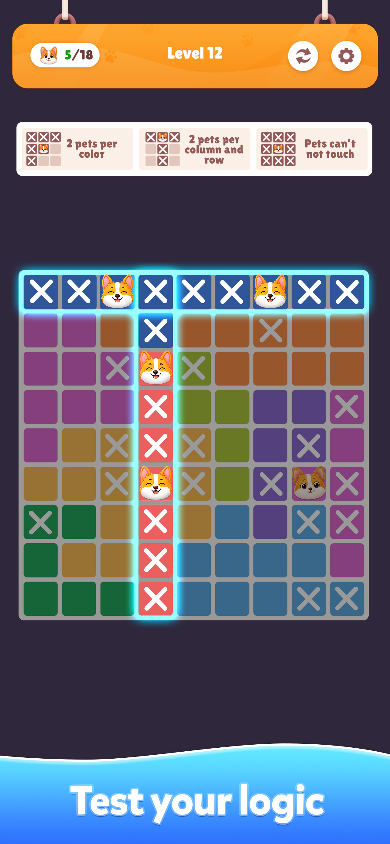 Pet Logic: Grid Puzzle screenshot 2