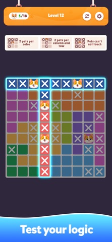 Pet Logic: Grid Puzzle iPhone screenshot