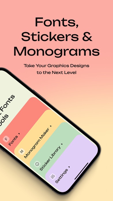 Fonts,Stickers and Monograms Screenshot