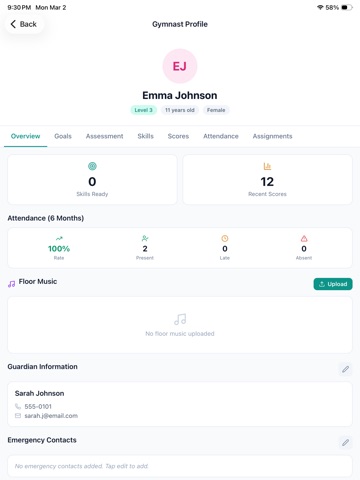 Gym TeamHub iPad screenshot
