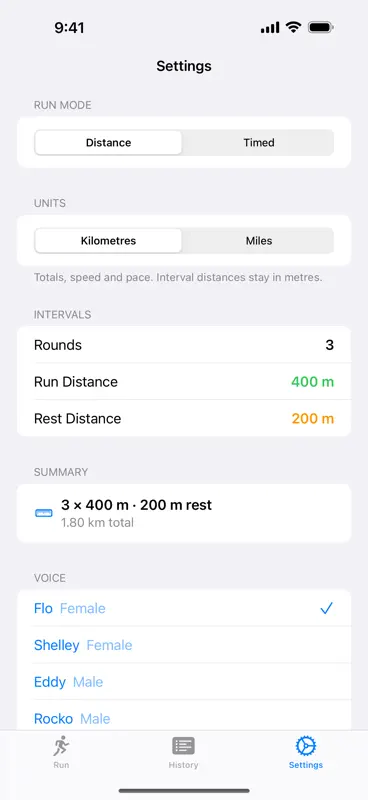 Distance Interval Trainer screenshot 6 of 6
