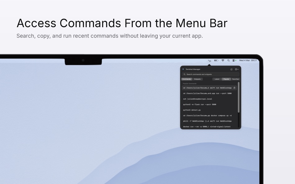 #4. Terminal Manager (macOS) بواسطة: Julian Buursink