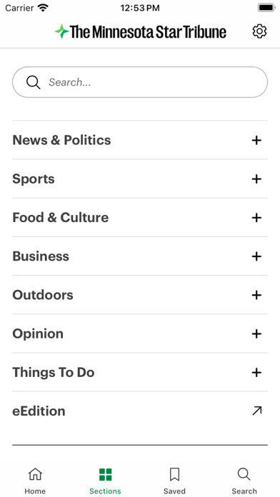 The Minnesota Star Tribune Screenshot