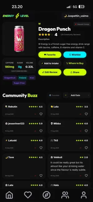 EnergyLevel - Drink Reviews screenshot 4