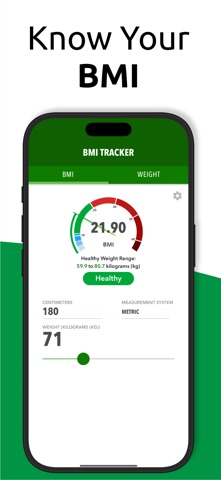 BMI Calc + Weight Loss Tracker iPhone screenshot
