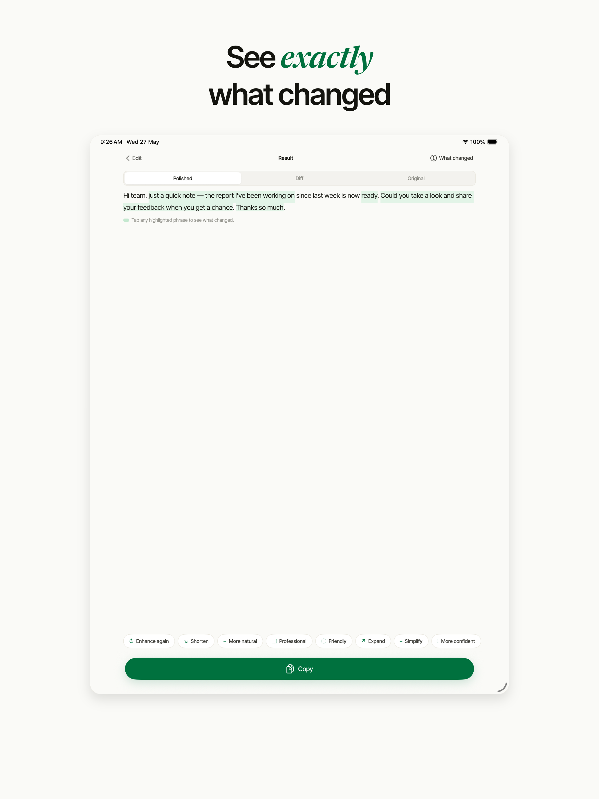 Natural Write: Grammar Checker