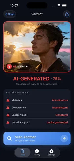 Verdict: AI Image Detector screenshot 1