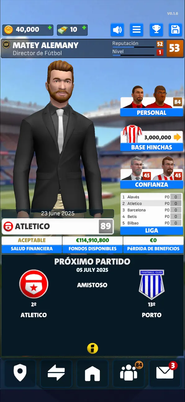 Football Club Management 2026 iOS Mod IPA screenshot 3 - iOS game interface