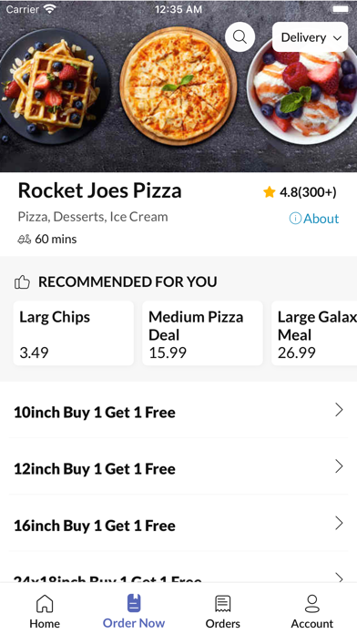 Rocket Joes Pizza Screenshot