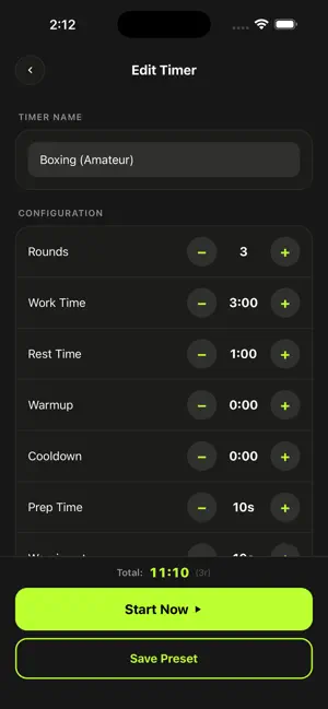 Strike Timer Interval Training screenshot 2