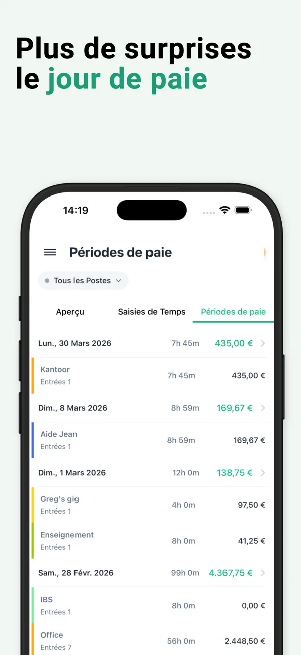 Screenshot #3 pour Suivi horaire - Salarybook