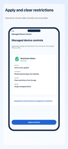 Managed Device Control iPhone screenshot