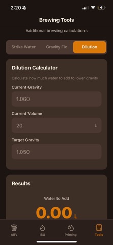 Beer Brew Calculator screenshot