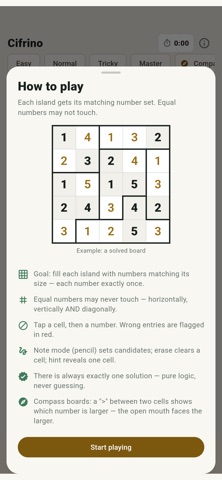 Cifrino screenshot 2