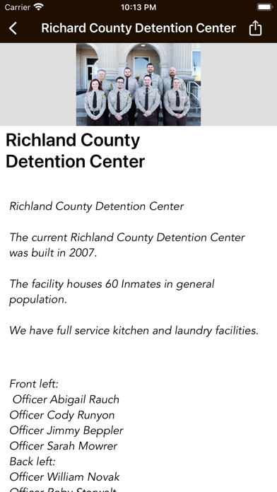 Richland Co. Sheriff's Office Screenshot