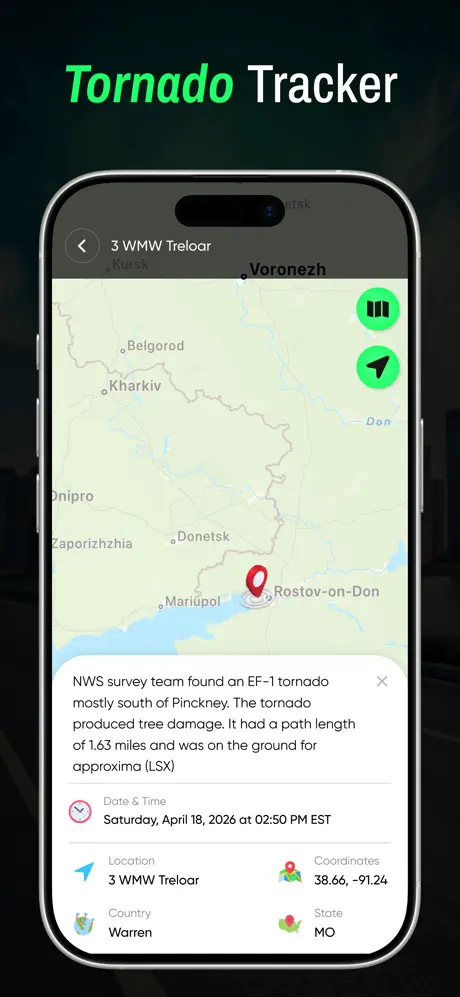 Tornado Position Trackerアプリ screenshot 6