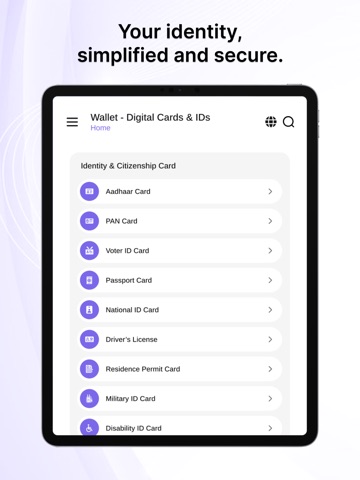 Wallet - Digital Cards & IDs iPad screenshot