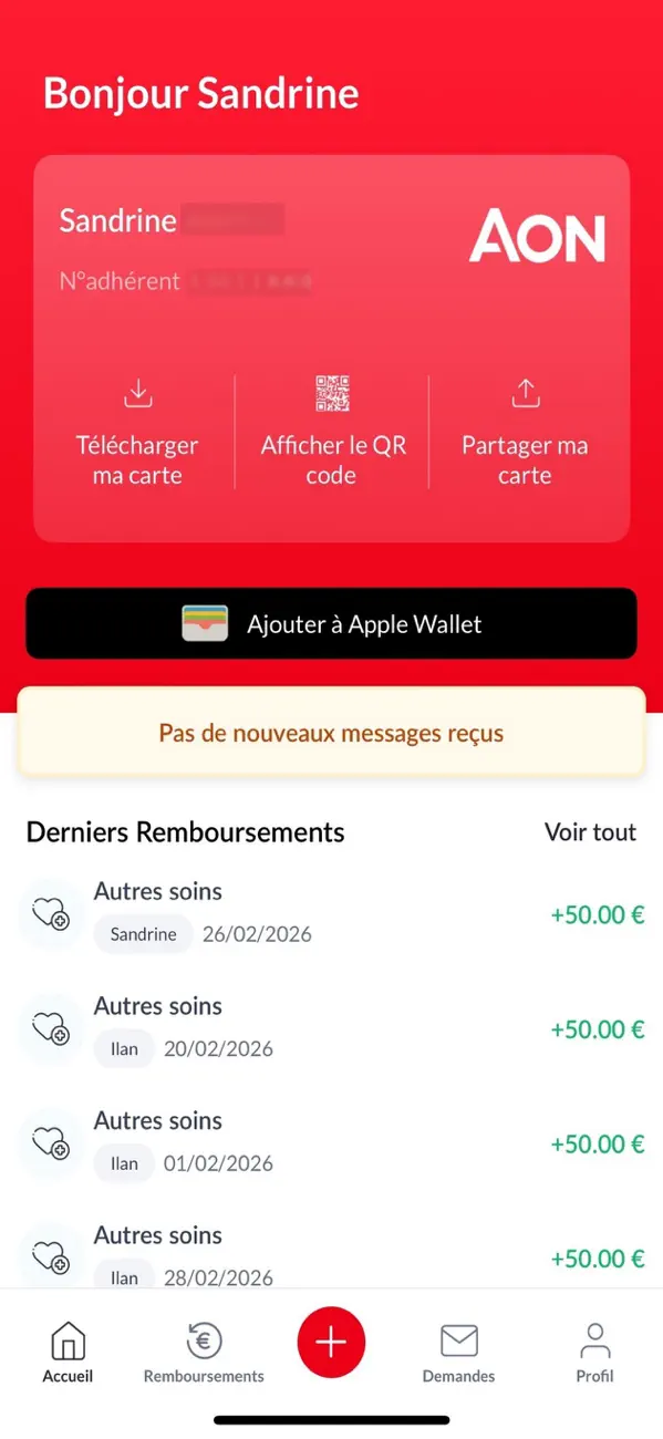 Screenshot #2 pour Aon Plus Sante