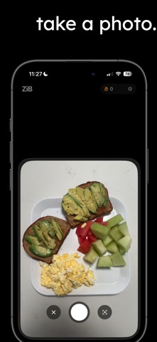 ZiB - Simple Calorie Log iPhone screenshot
