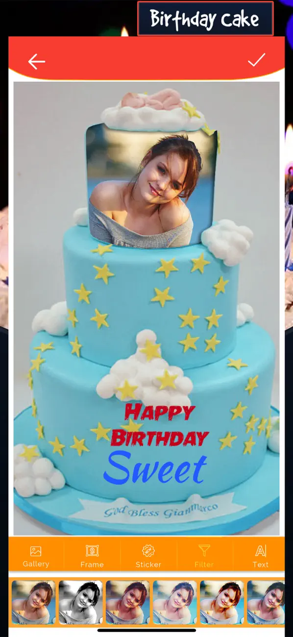 Screenshot #2 pour Birthday Cake - Cake On Photo