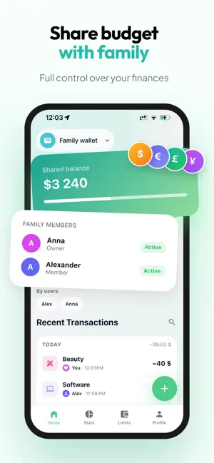 Kinwallet: Shared Budget screenshot 1