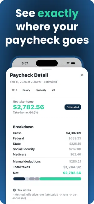 NetPay: Paycheck Calculator screenshot 2