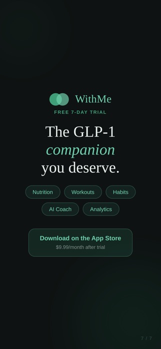 WithMe: The GLP-1 Companion Screenshot 1 of 7