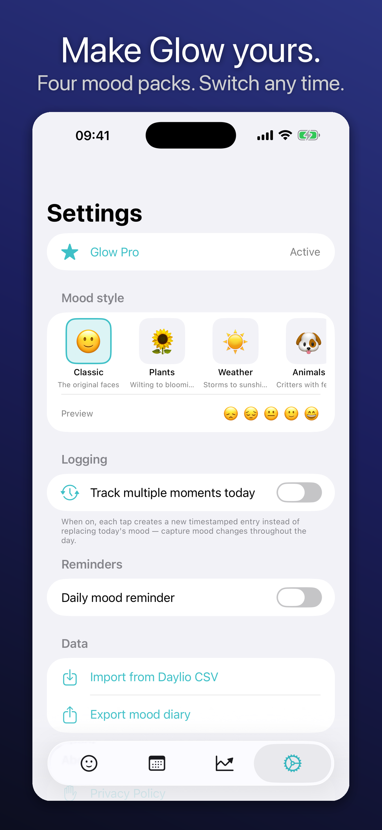 Glow: Mood tracker screenshot 4