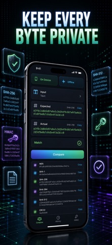 Calculadora Hash: MD5 SHA256 iPhone screenshot 10
