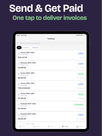 The Invoice Maker Free iPad screenshot