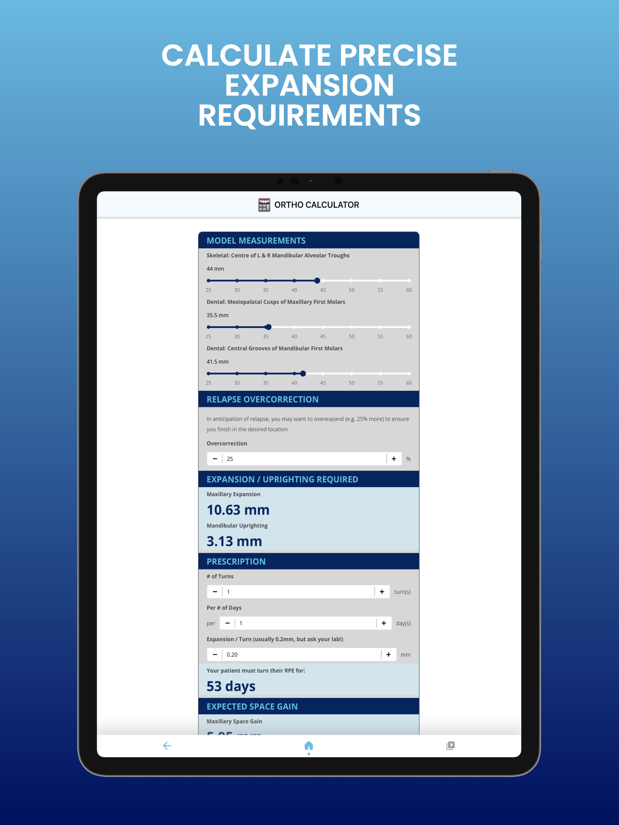 Ortho Calculator