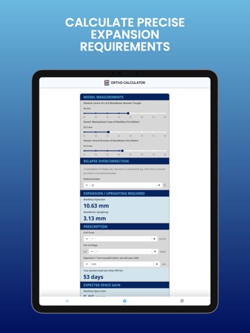Ortho Calculator iPad screenshot