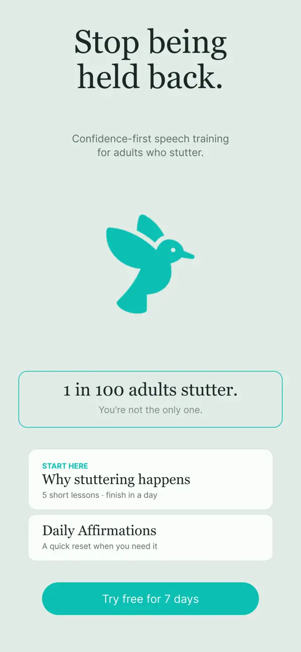 Screenshot #1 pour Bloombird: Stutter Coach